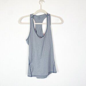 Athleta Women's XS Gray Chi‎ Tank Top Heathered Racerback Loose Fit Yoga Relaxed